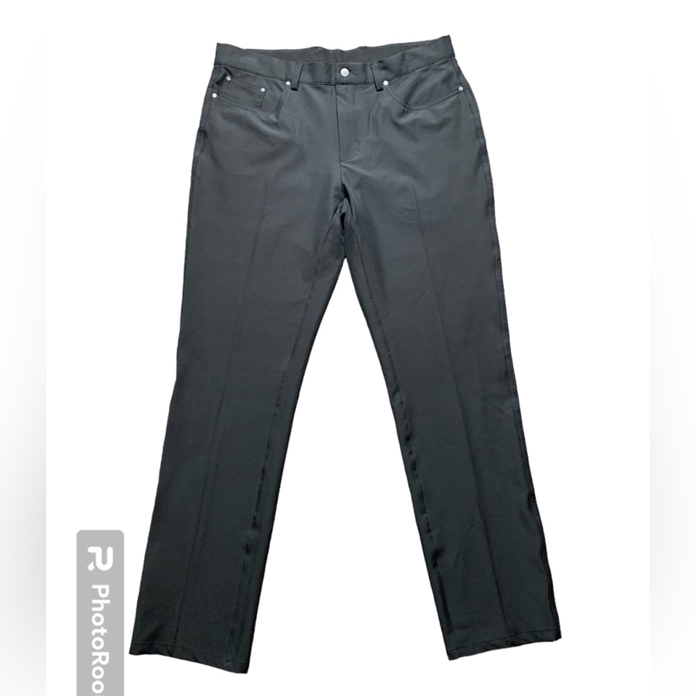 Greg Norman Mens Slate‎ Grey Flat Front Dress Slacks Pants 34x32